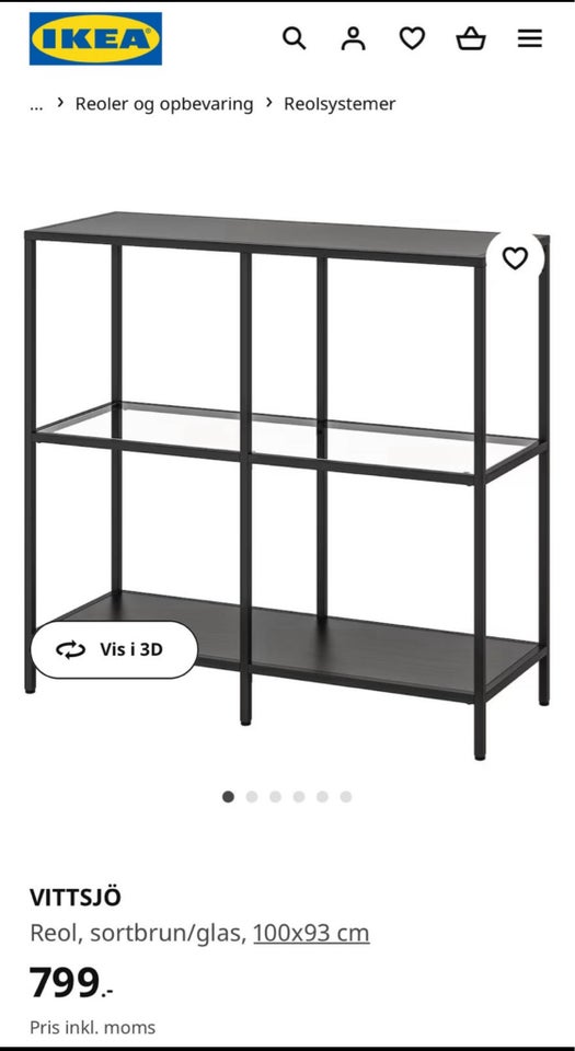 Reol, IKEA, b: 100 d: 36 h: 93