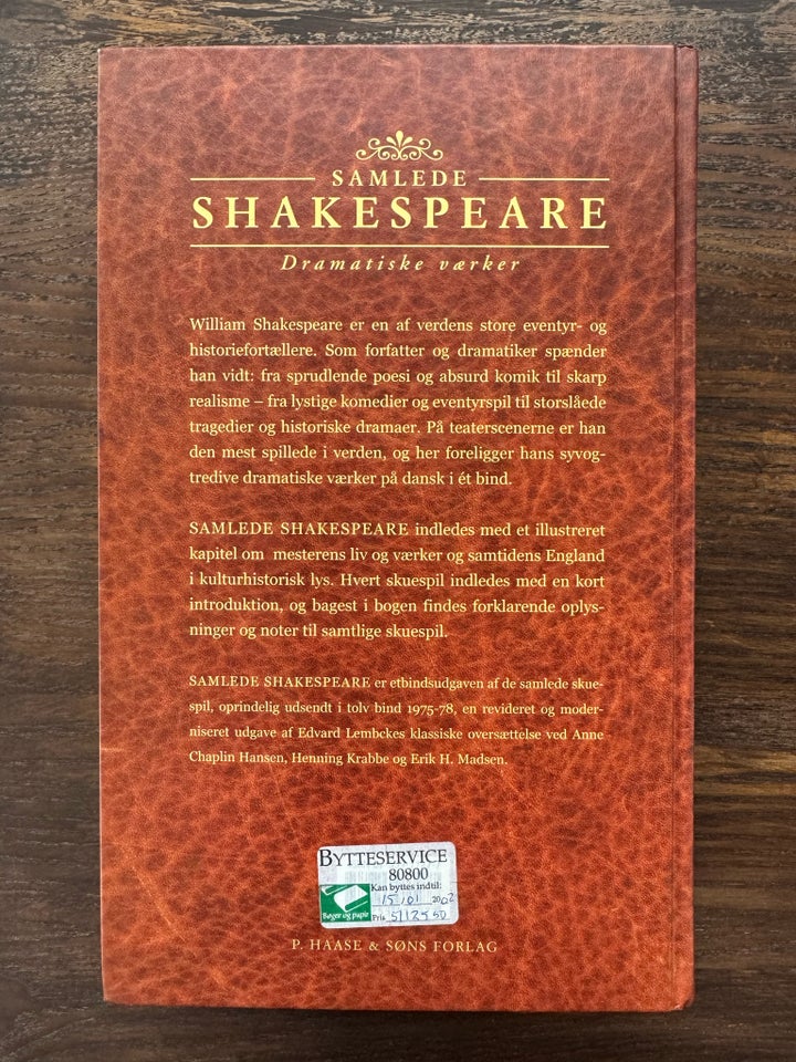 Shakespeare dramatiske værker,