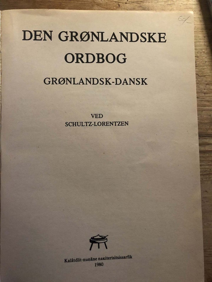 Dansk-Grønlandsk Ordbog,