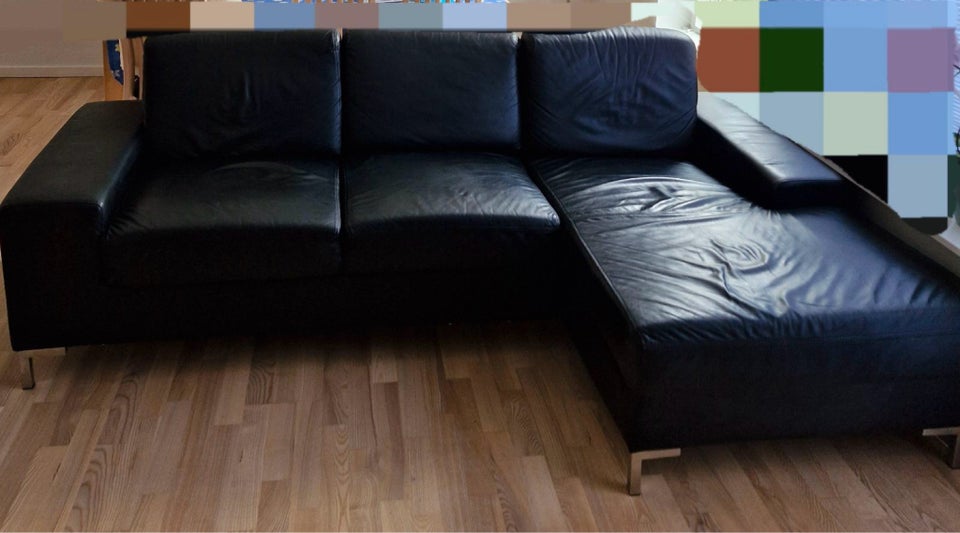 Sofa, læder, 3 pers.