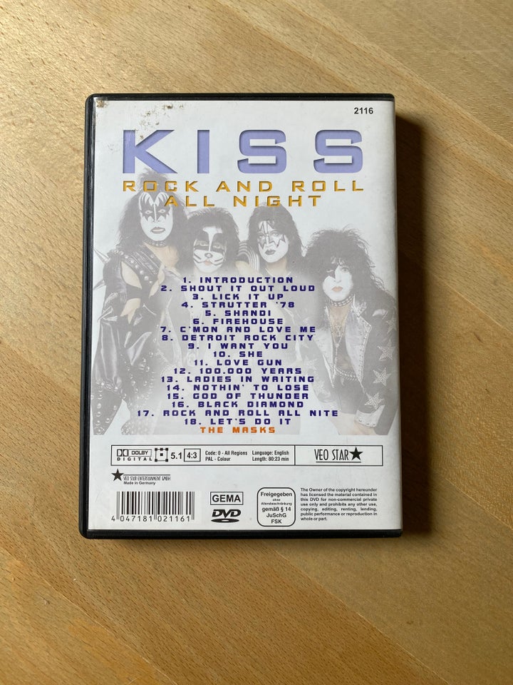 KISS - Live Concert, DVD, andet