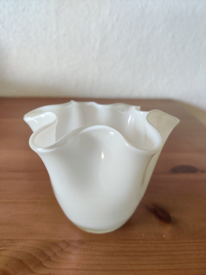 Glas Hvid tulipan vase /