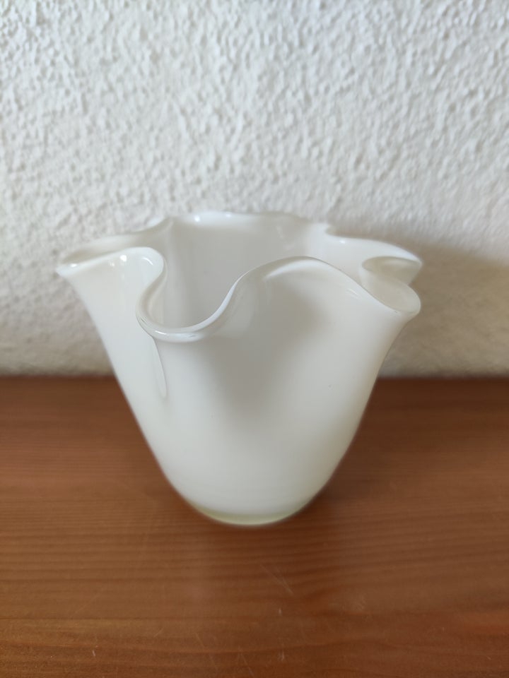 Glas Hvid tulipan vase /