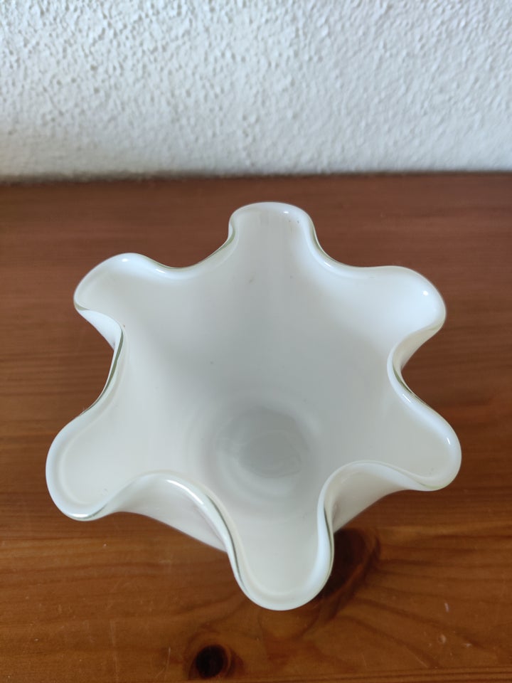 Glas Hvid tulipan vase /