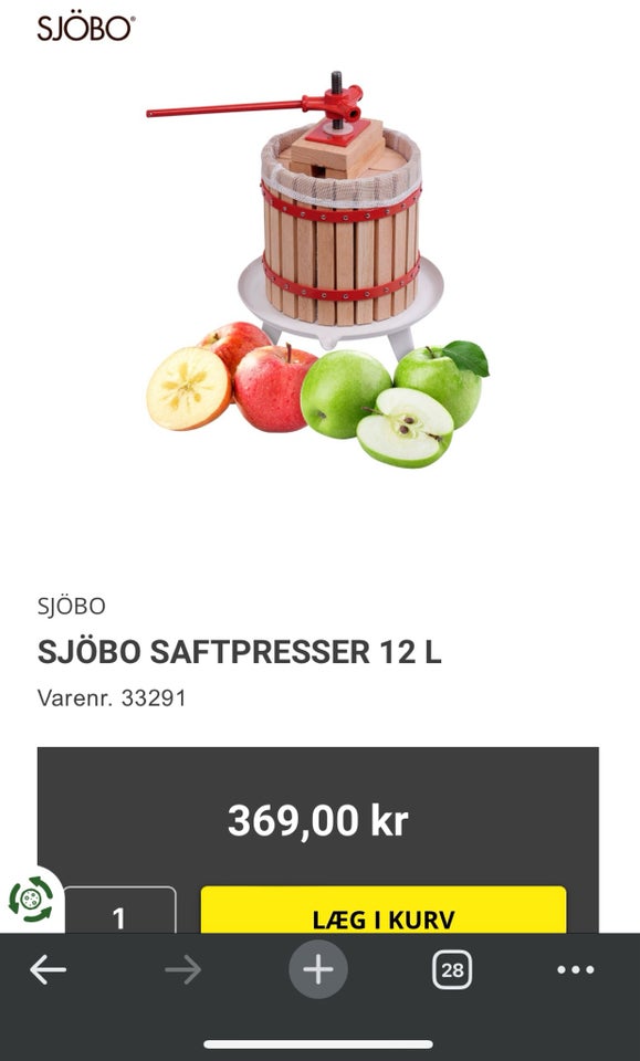 Saftpresser , Sjöbo