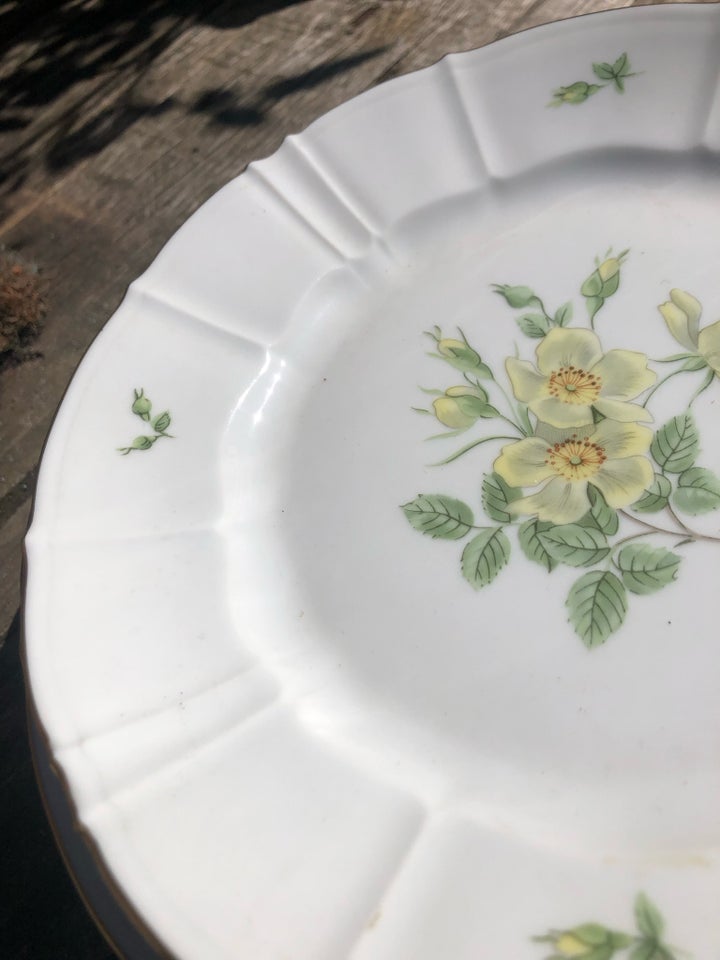 Porcelæn Klitrose tallerkener