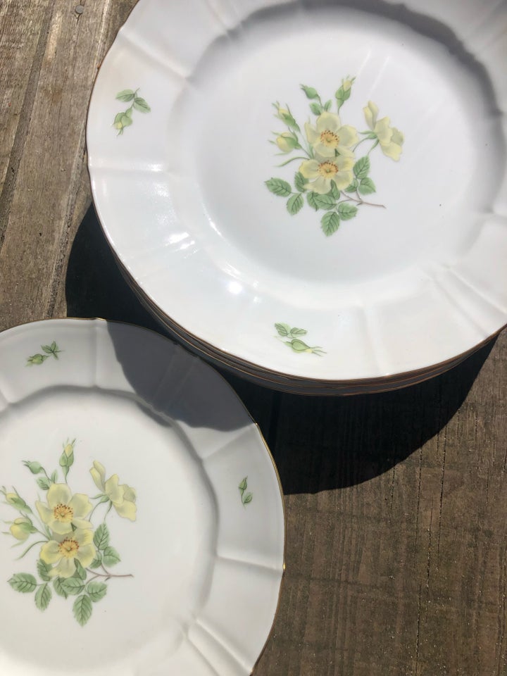 Porcelæn Klitrose tallerkener