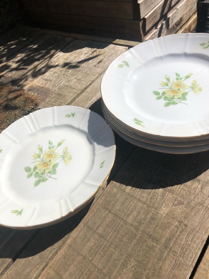 Porcelæn Klitrose tallerkener