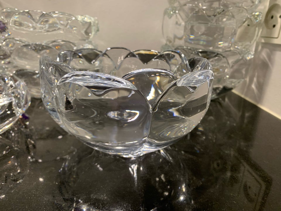 Glas Lotus skåle i klart glas fra