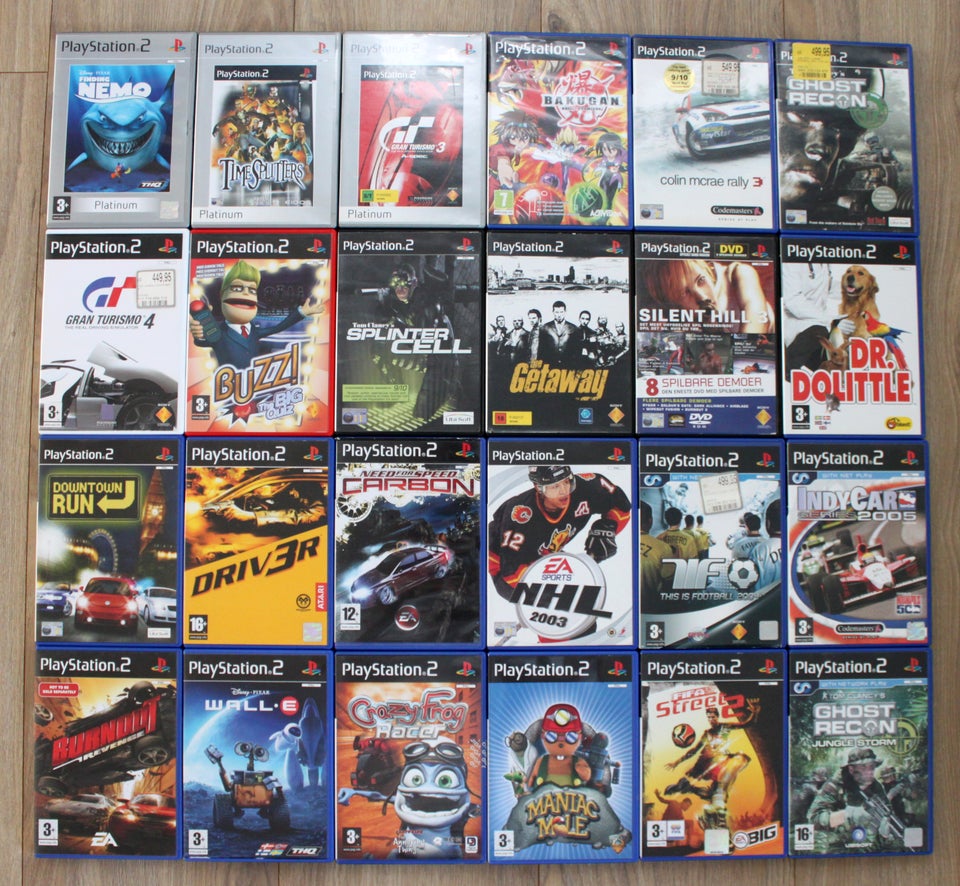 24 stk Playstation 2 spil PS2