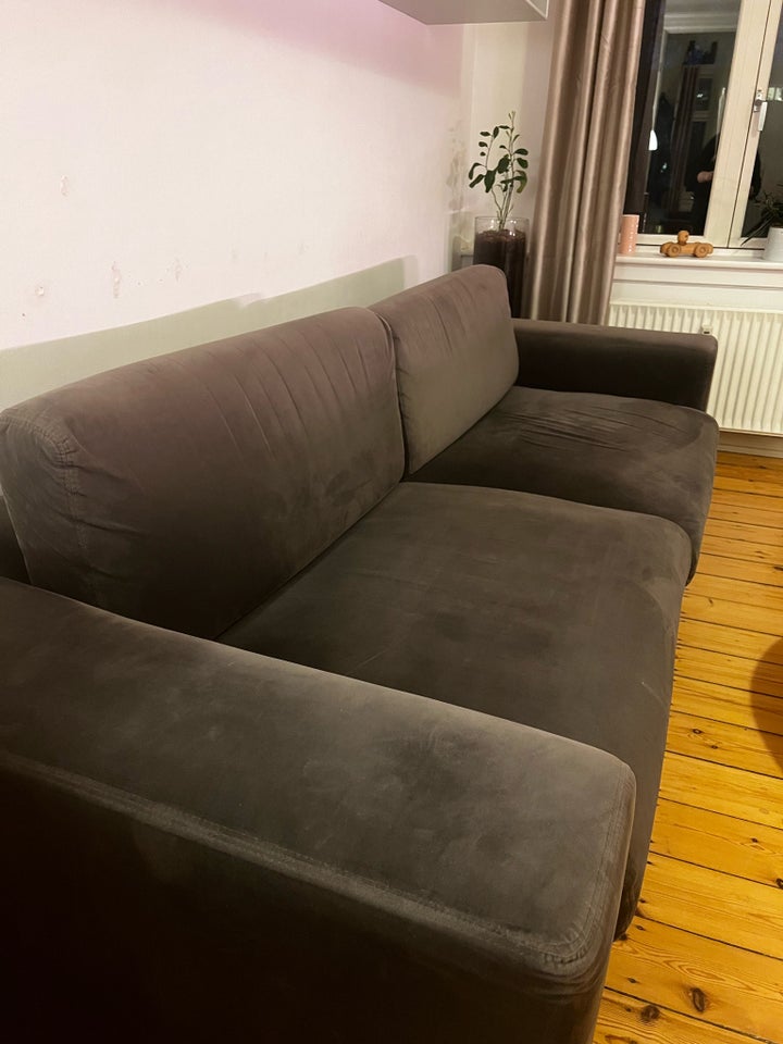 Sofa, velour, 3 pers.