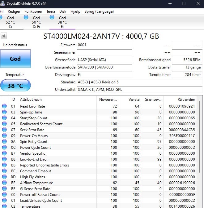 Seagate ekstern 4000 GB