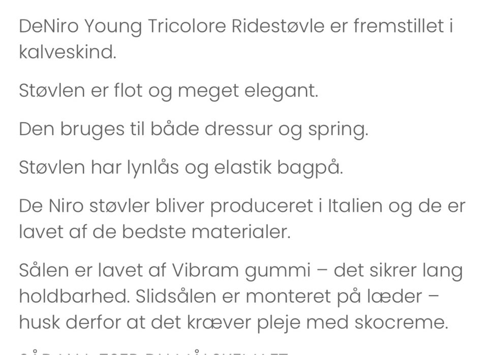 Ridestøvler, De Niro Young