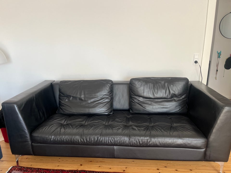 Sofa, læder, 3 pers.