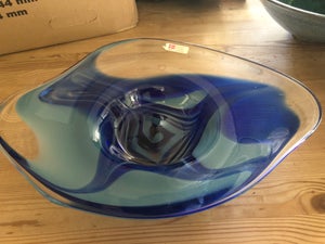 Glas skål/fad kunst Dansk glas