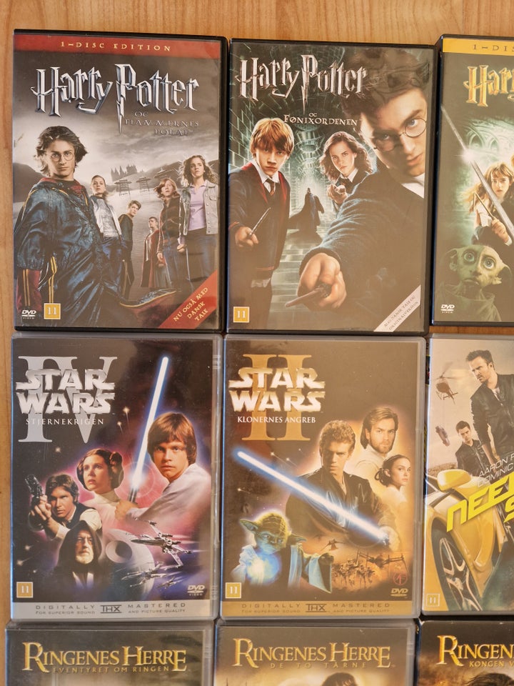 Harry potter, star wars, need for