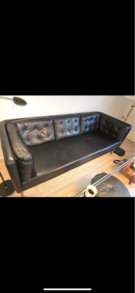 Sofa læder 3 pers