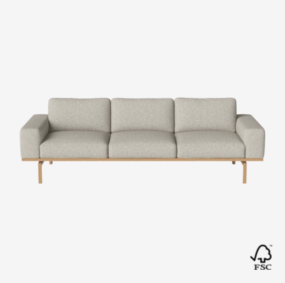 Sofa stof 3 pers