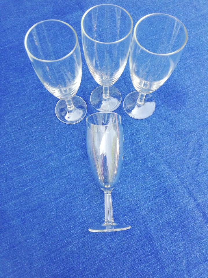 Glas, 4 stk fejlfrie champange glas