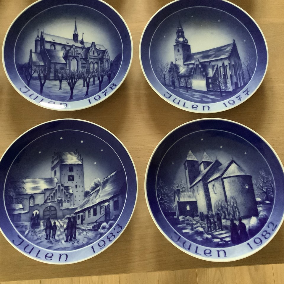 Porcelæn Jule samt Kirke platter