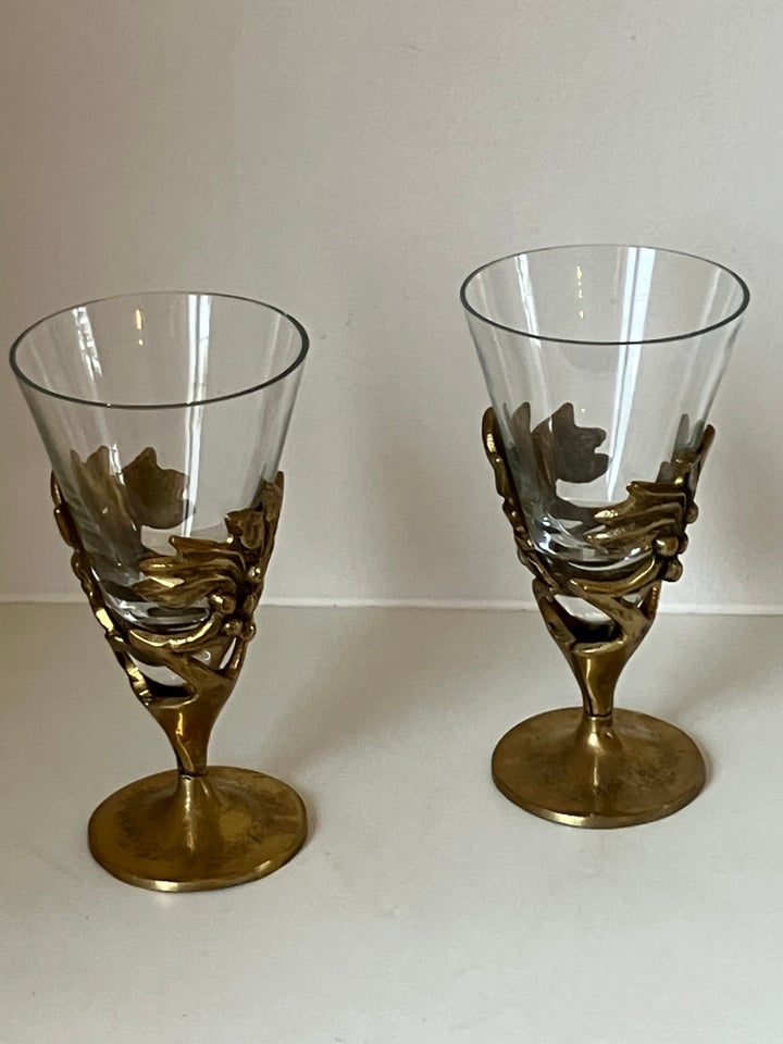 Glas Messing Art Nouveau