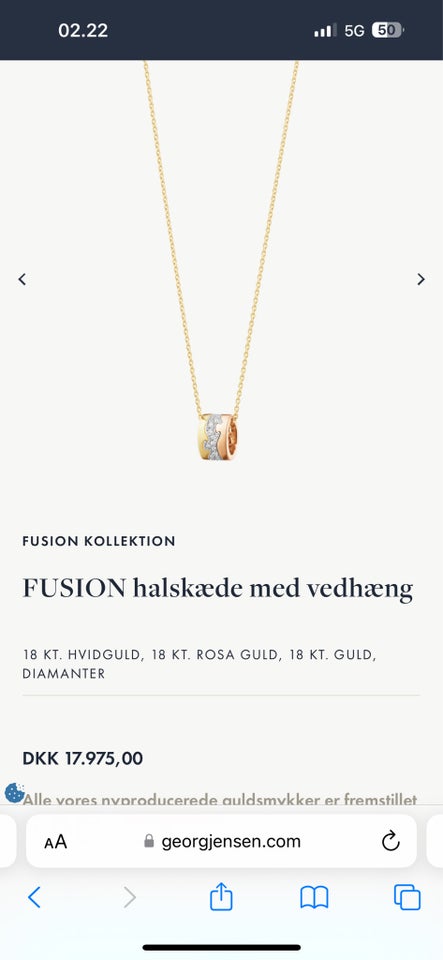 Halskæde, guld, Georg Jensen