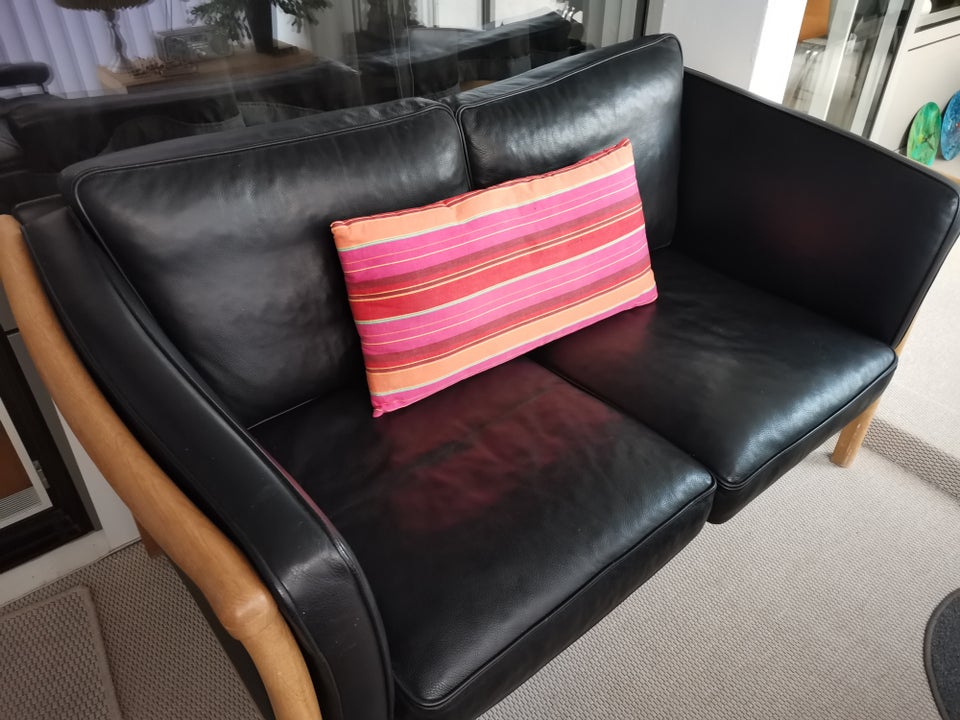 Sofa, læder, 2 pers.