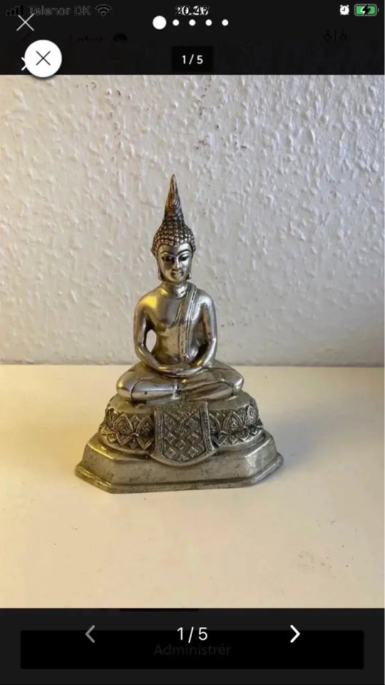 Buddha skulptur i metal