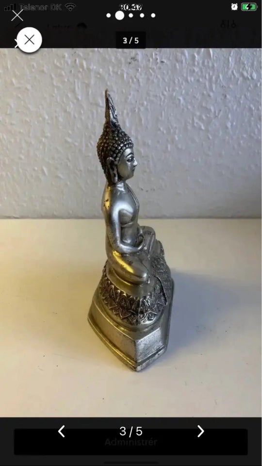 Buddha skulptur i metal