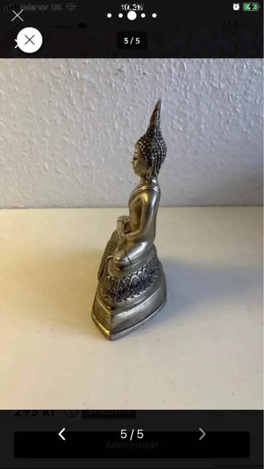 Buddha skulptur i metal