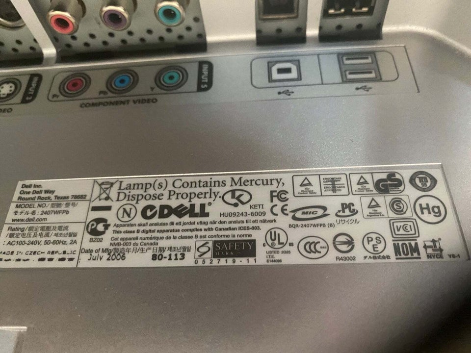 Dell 2407WFPb 24 tommer