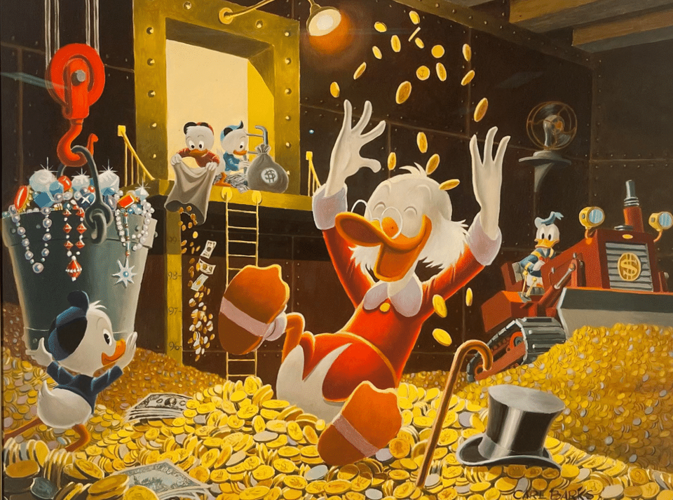 Giclée Carl Barks motiv: A binful