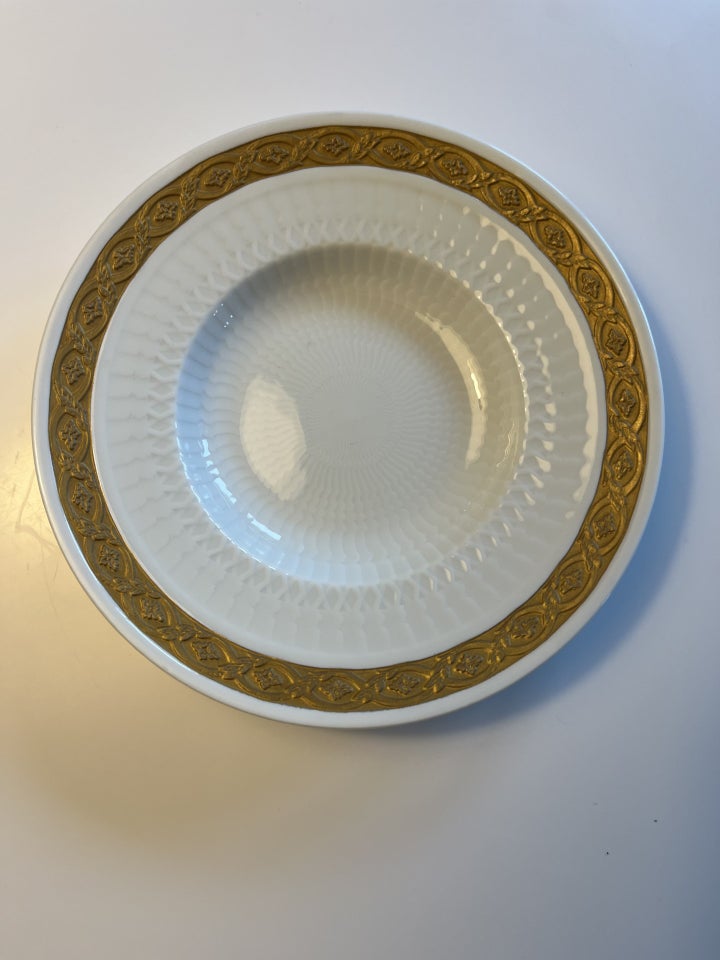 Porcelæn Guld Vifte Lille Dyb