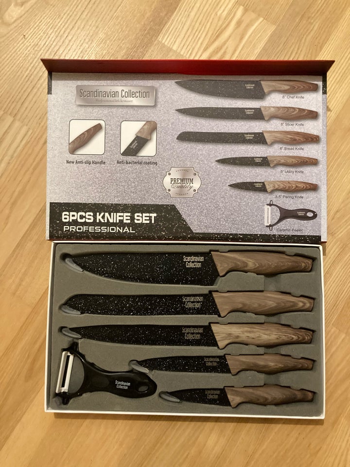 Knivsæt, 6 knive, Scandinavian