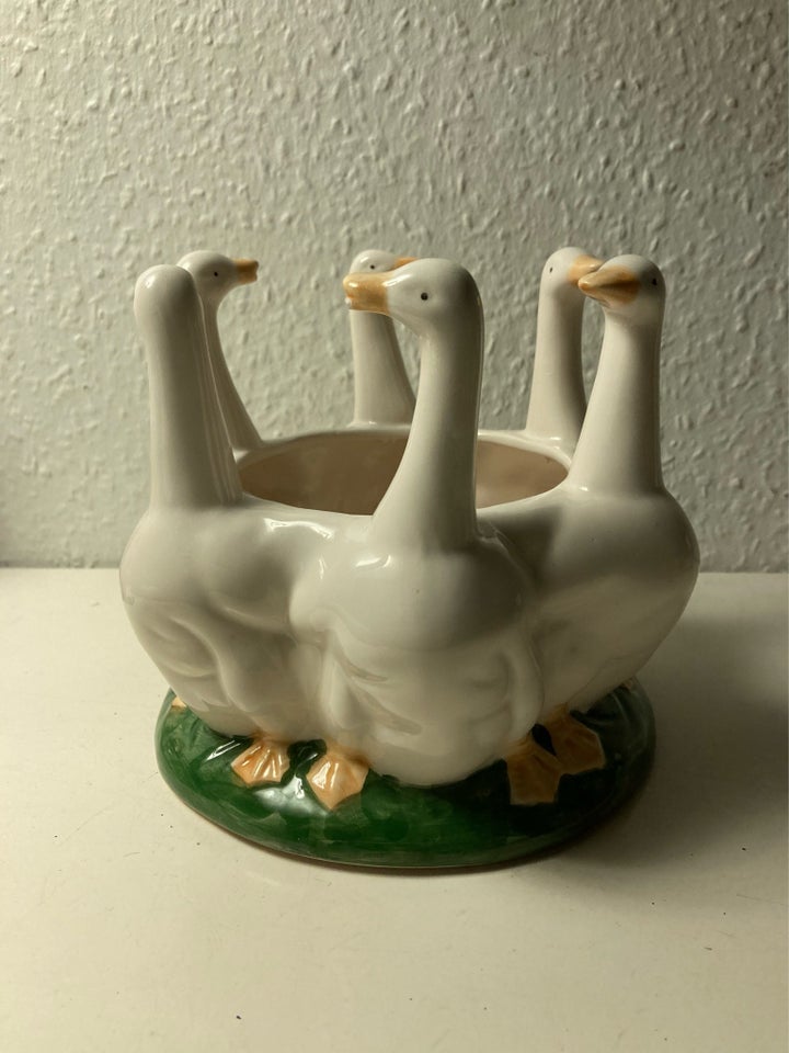 Porcelæn Stor gl porcelænskrukke