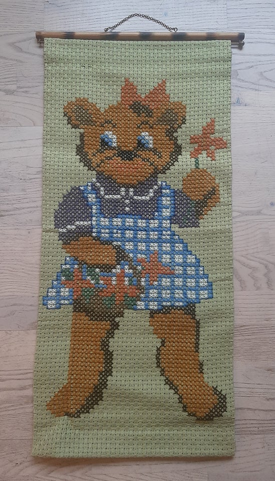 Broderet bamse Vægtæppe, Retro