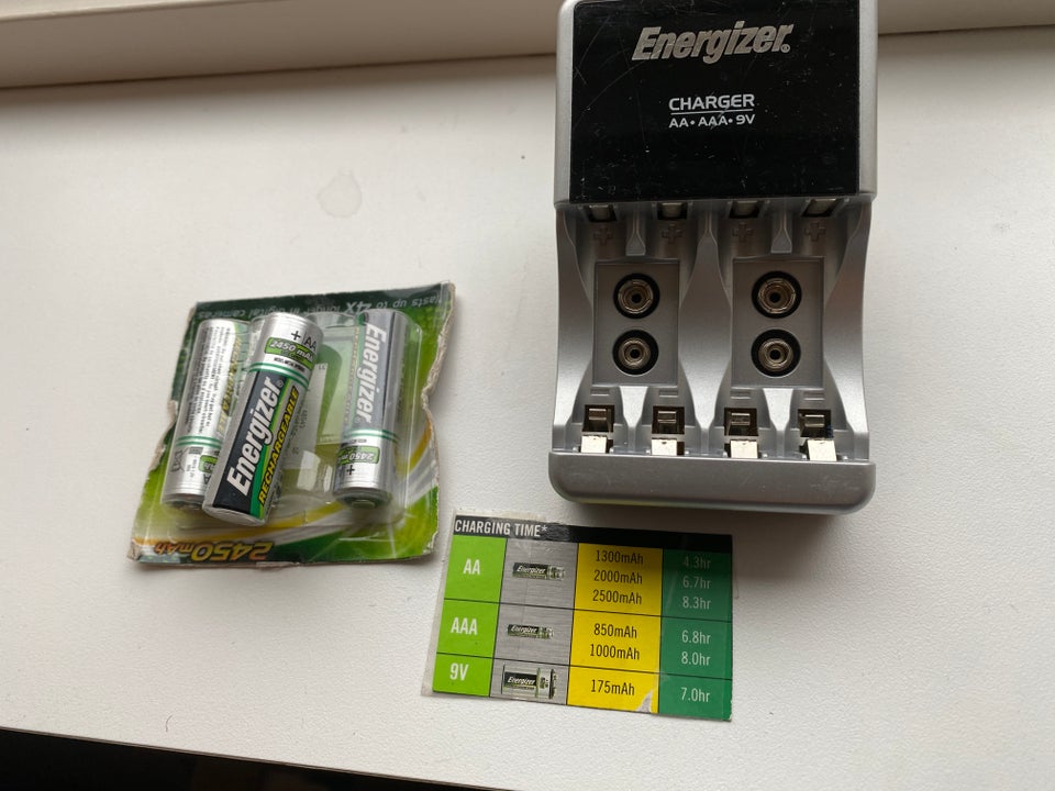 Batterioplader, energizer