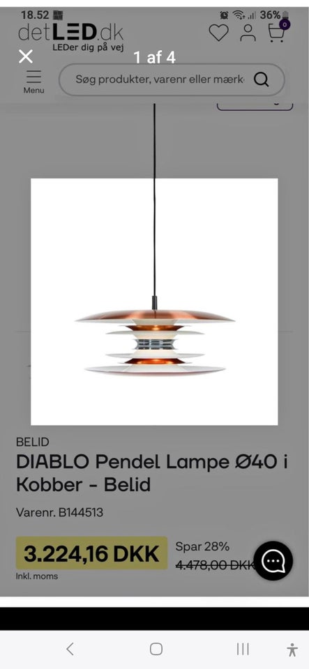 Anden loftslampe, Diablo