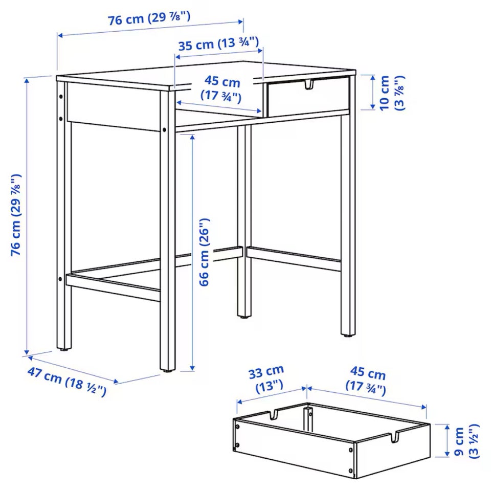 Skrivebord, Ikea