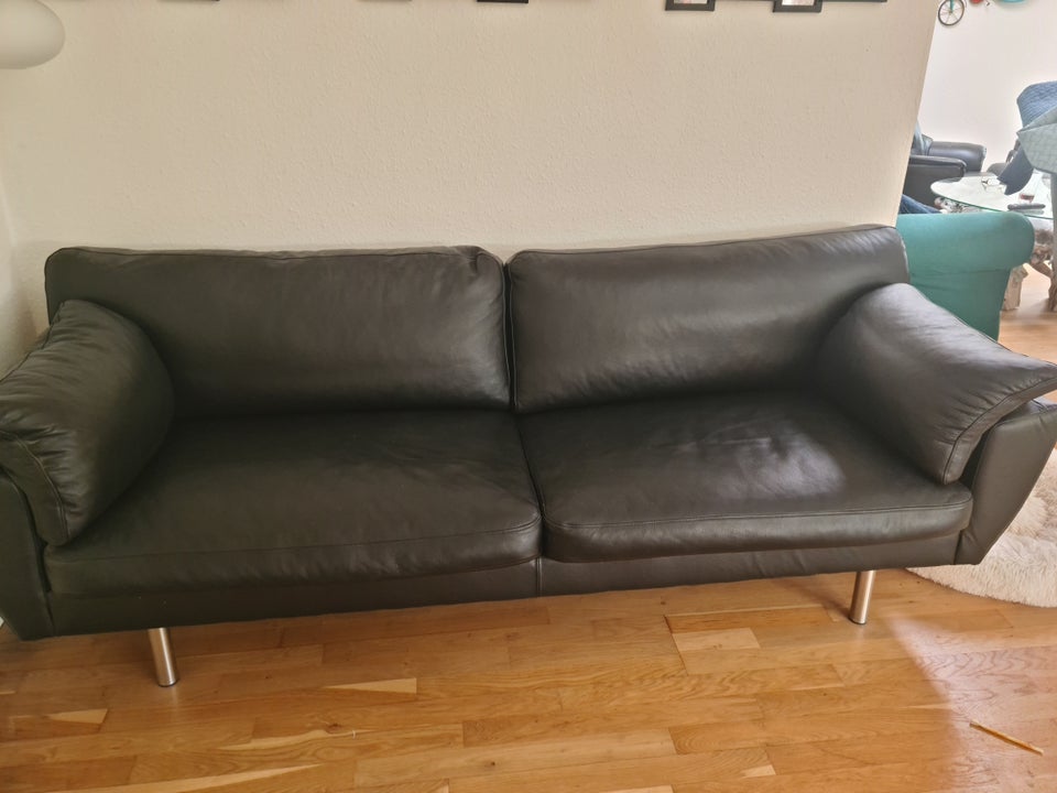 Sofa, læder, 3 pers.