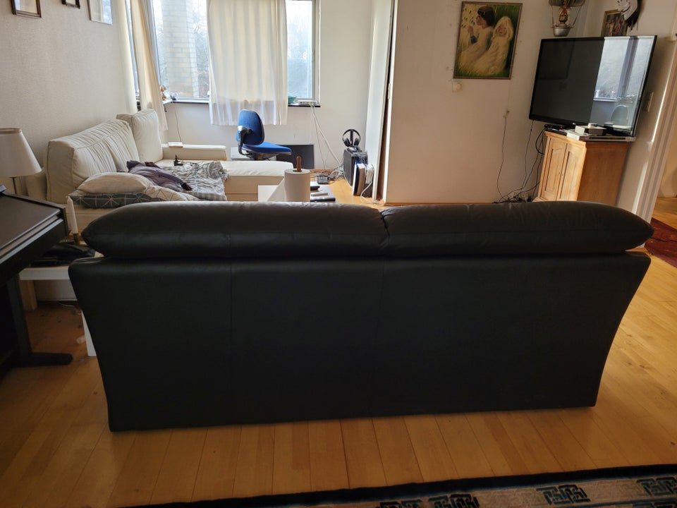 Sofa, læder, 3 pers.