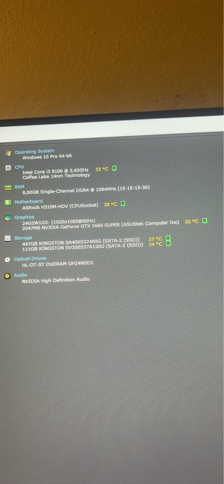 Andet mærke Intel core i3 8100 Ghz