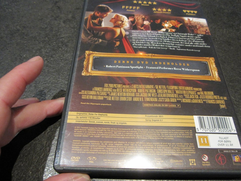 Water for elephants, DVD, andet