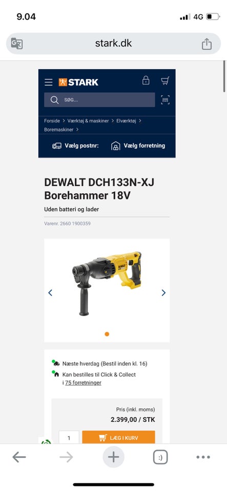 Borehammer, Dewalt DCH133