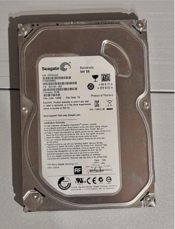 Seagate 500 GB Perfekt