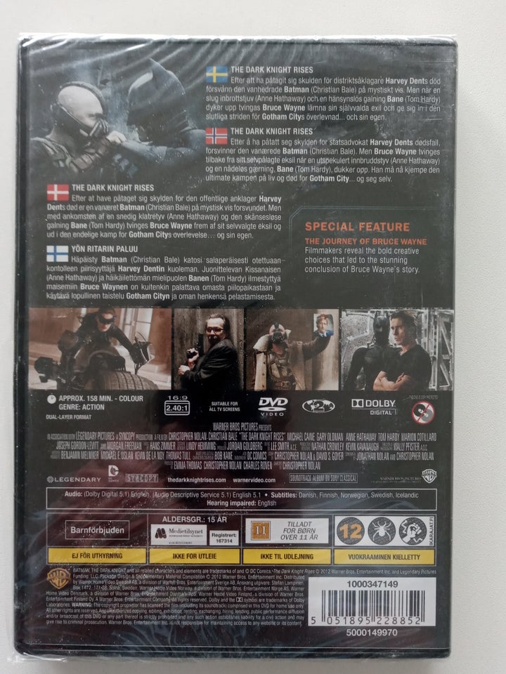 The dark knight rises, DVD, action