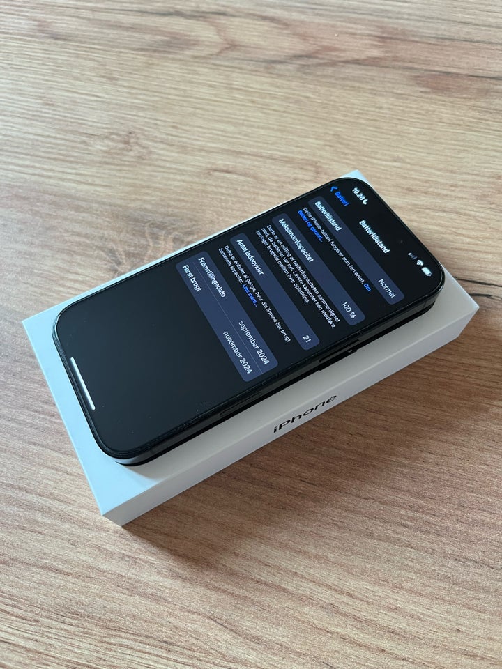 iPhone 15 Pro, 256 GB, sort