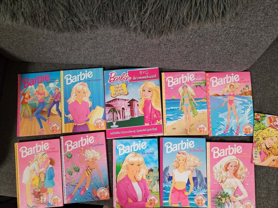 Barbie bøger 11 stk 100 kr samlet, .