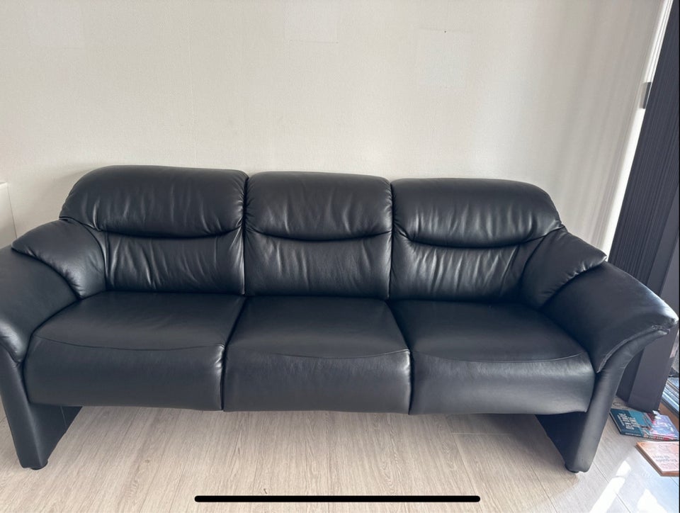 Sofa, læder, 3 pers.