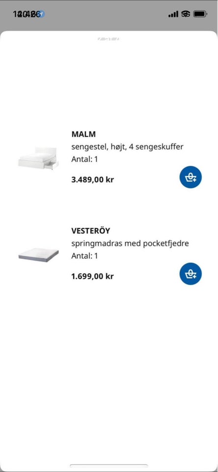 Dobbeltseng, Ikea, b: 160 l: 200